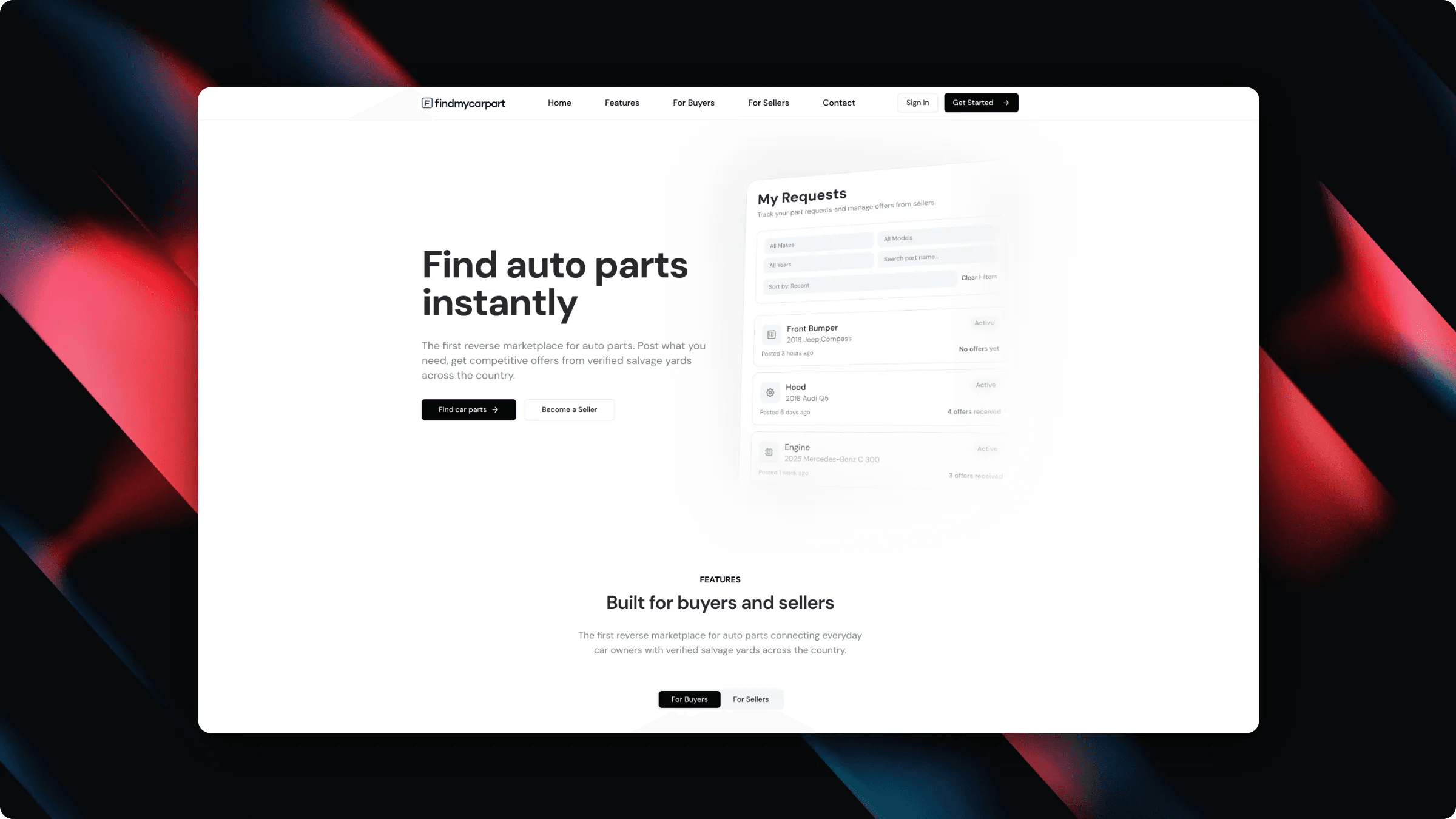 Findmycarpart project preview