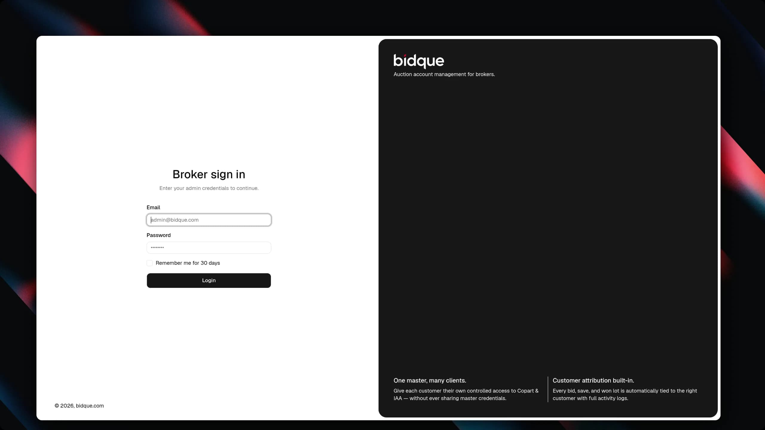 Bidque project preview