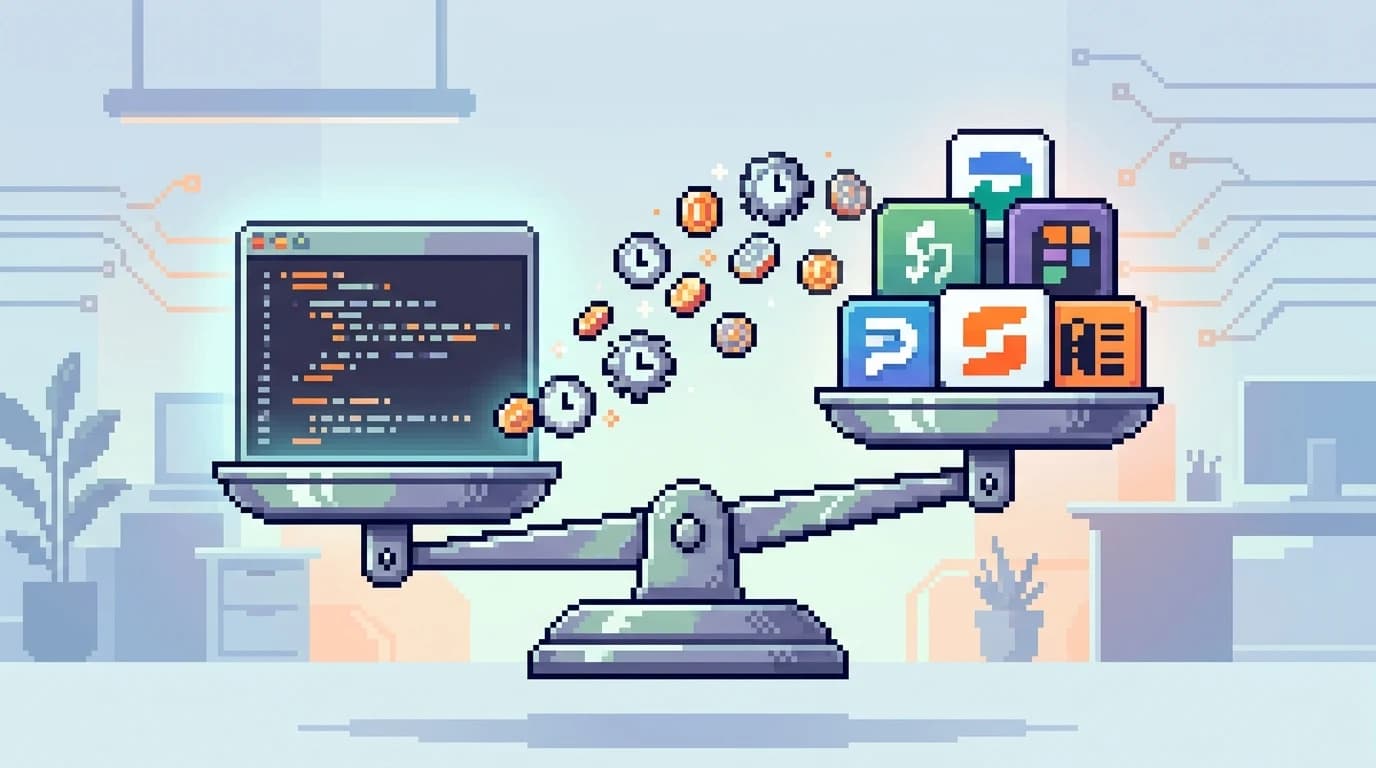 Build vs Buy Software Calculator: Compare Custom Development, SaaS, and No-Code Solutions